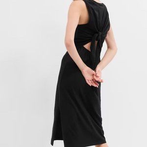 Fitted Tie-Back Midi Dress